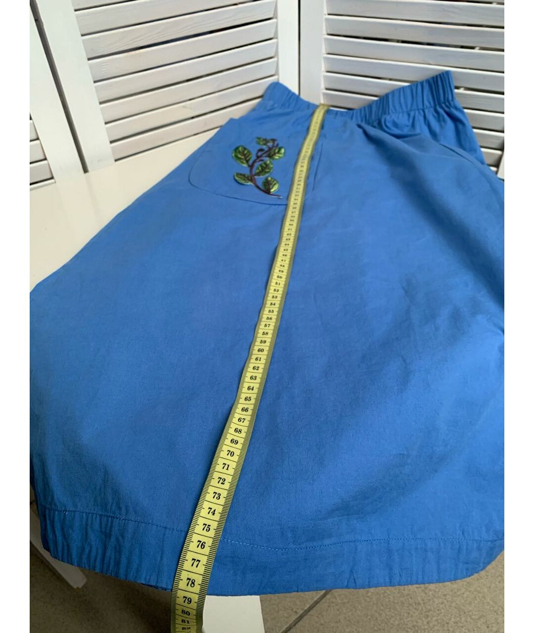 ALENA AKHMADULLINA Синяя хлопковая юбка макси, фото 2