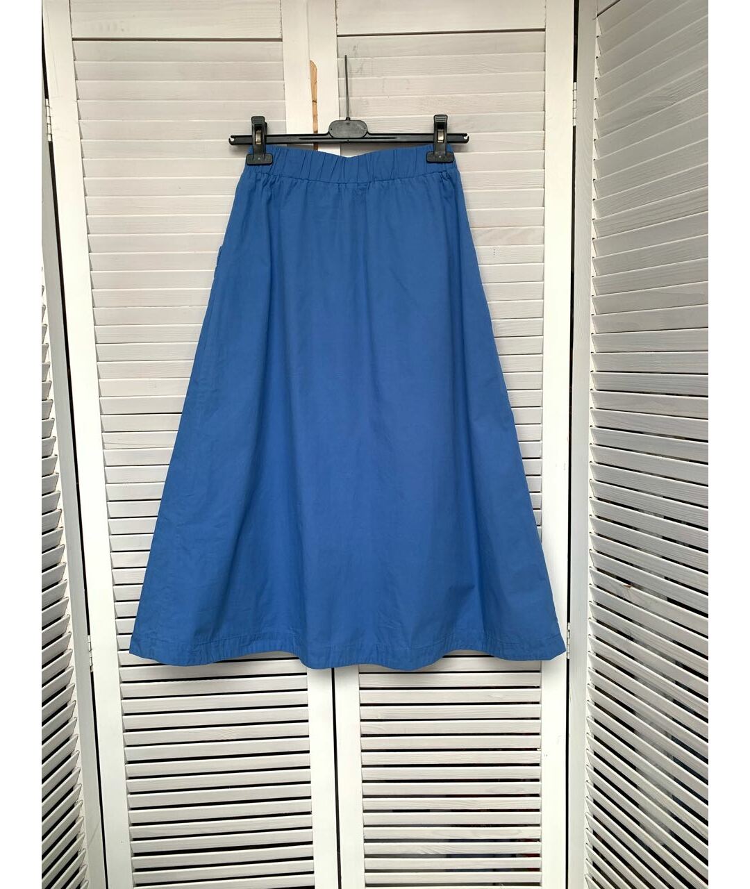 ALENA AKHMADULLINA Синяя хлопковая юбка макси, фото 8