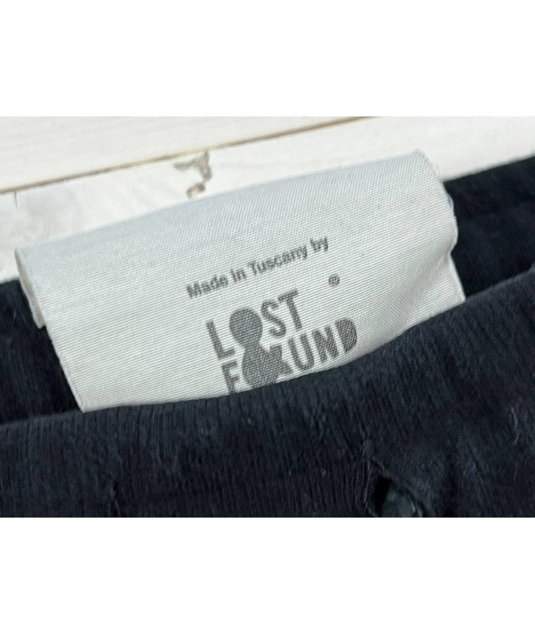 LOST & FOUND RIA DUNN Черные хлопковые повседневные брюки, фото 9