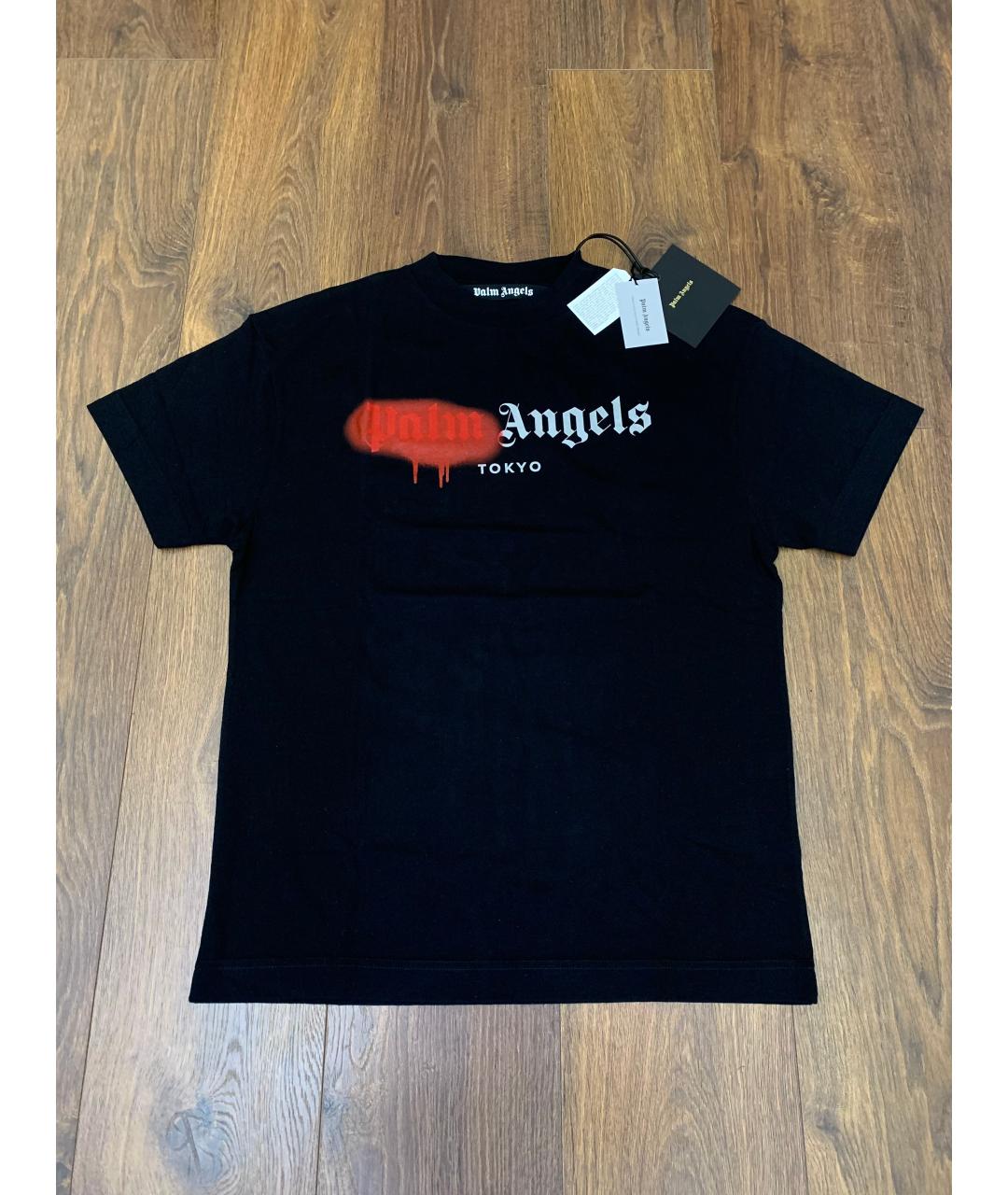 PALM ANGELS Черная хлопковая футболка, фото 5