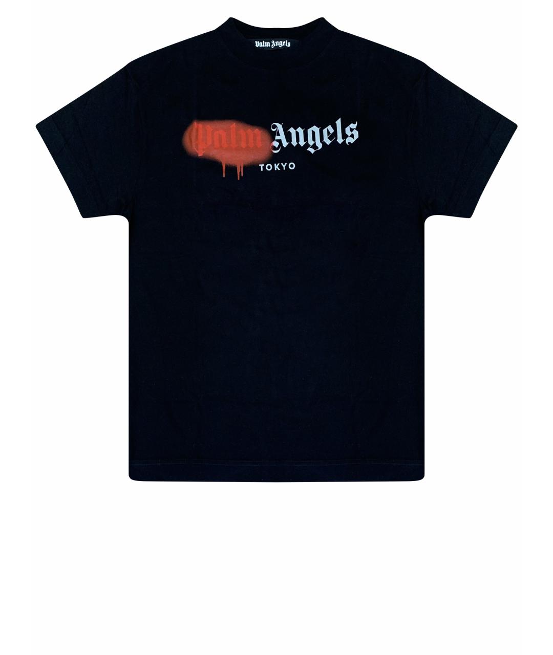 PALM ANGELS Черная хлопковая футболка, фото 1