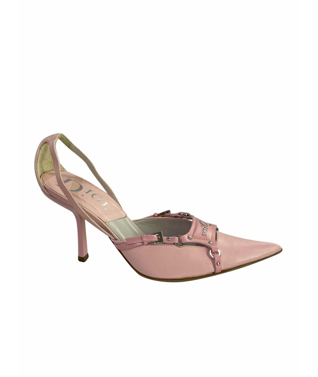 CHRISTIAN DIOR Розовые кожаные туфли, фото 1