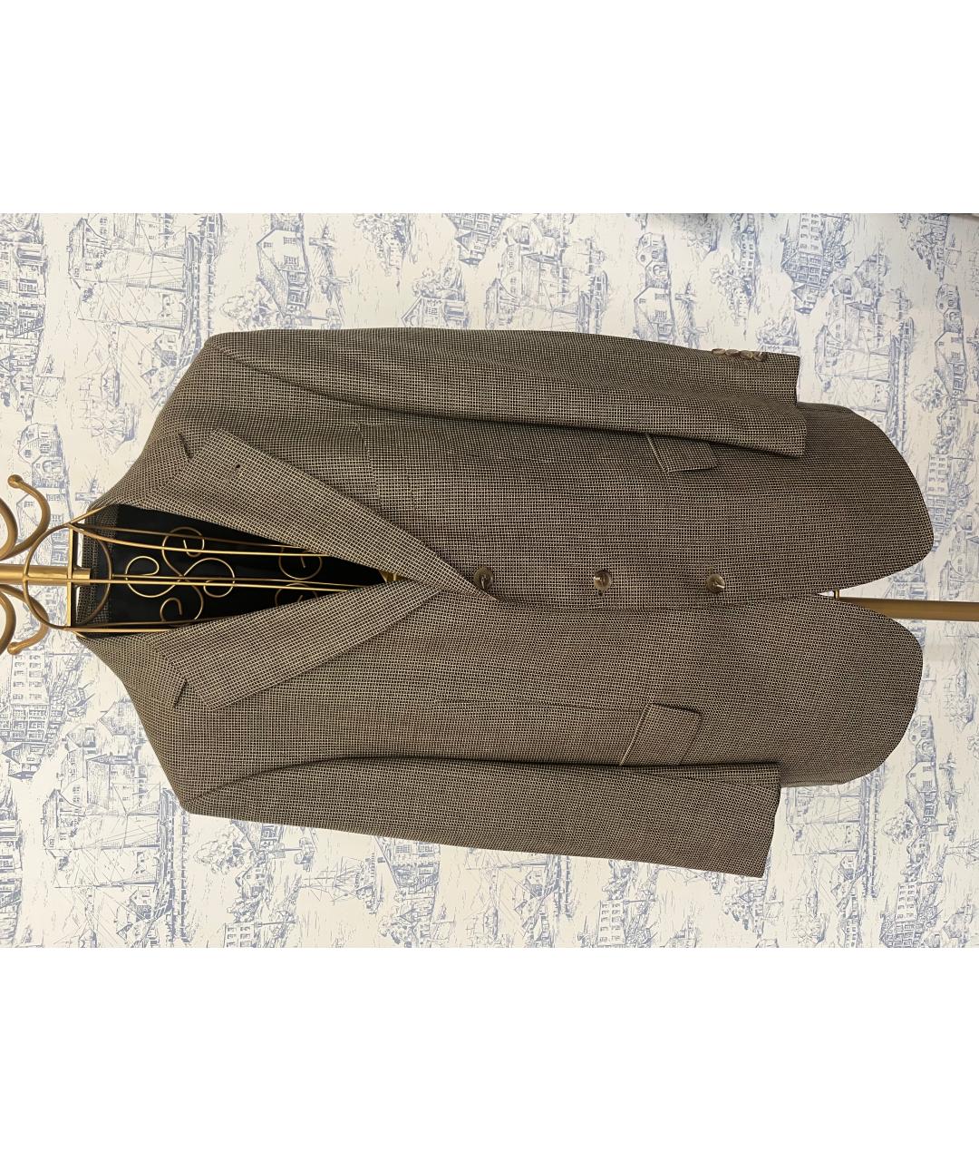 EDUARD DRESSLER Коричневый шерстяной пиджак, фото 9