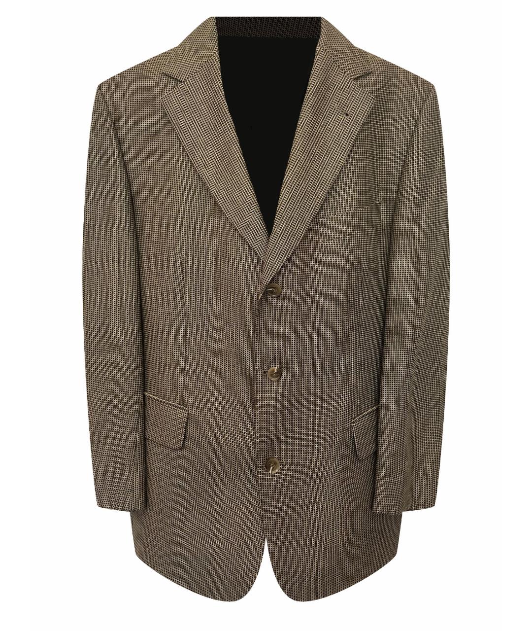 EDUARD DRESSLER Коричневый шерстяной пиджак, фото 1