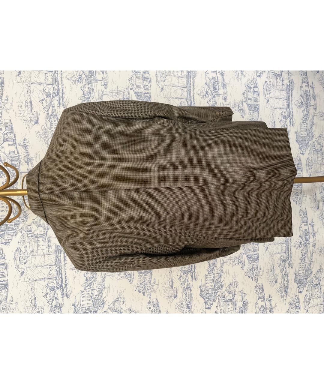 EDUARD DRESSLER Коричневый шерстяной пиджак, фото 4