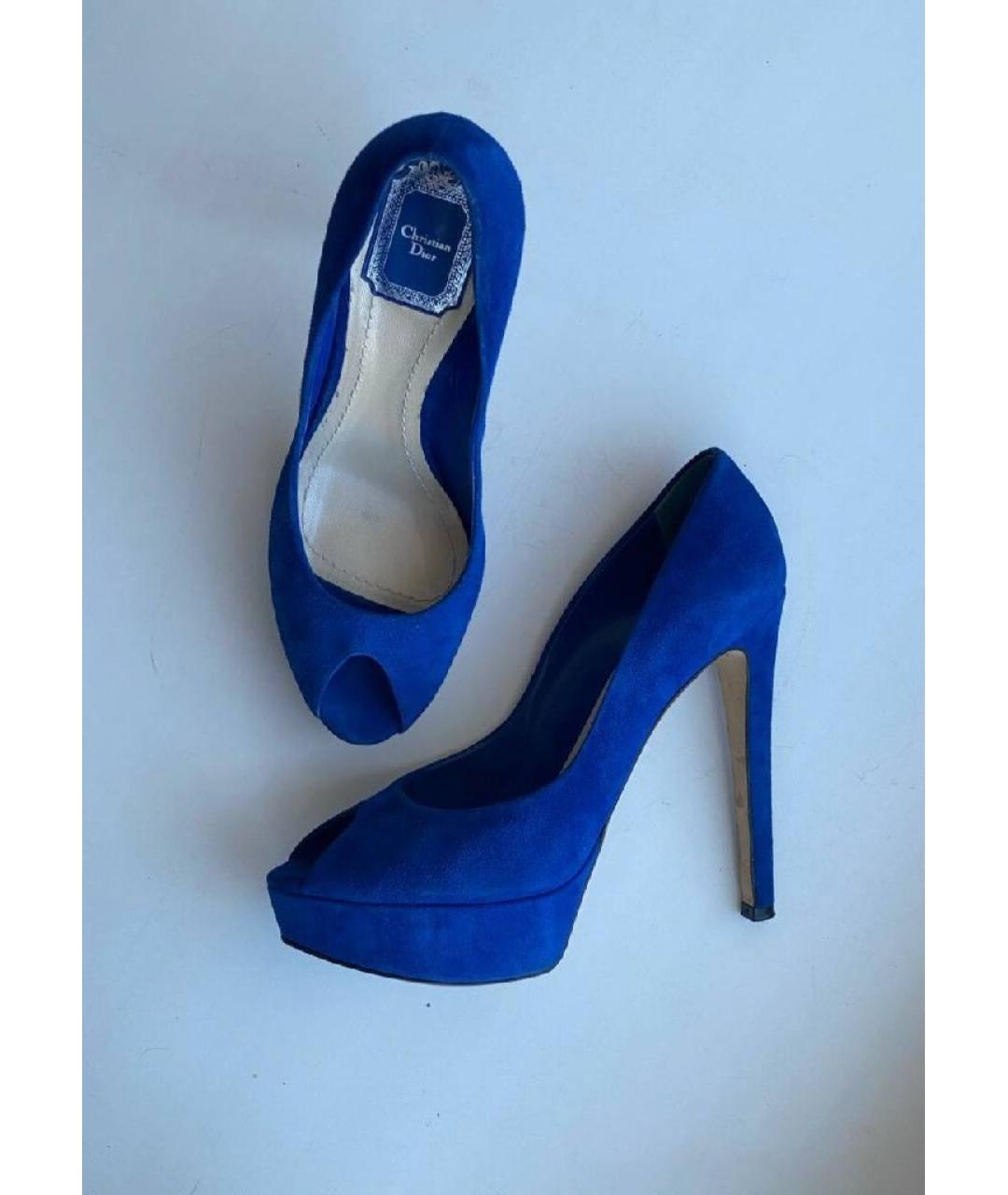 CHRISTIAN DIOR PRE-OWNED Синие замшевые туфли, фото 8