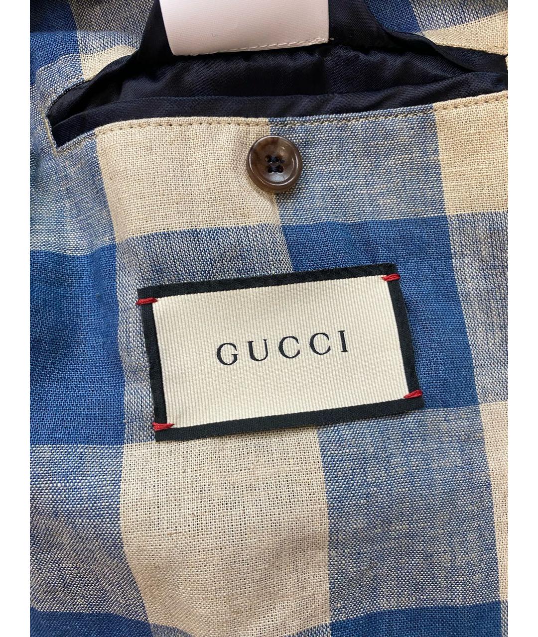 GUCCI Синяя деним куртка, фото 7
