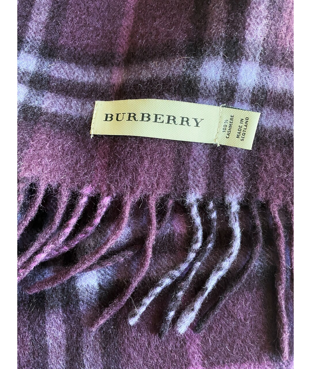 BURBERRY Фиолетовый кашемировый шарф, фото 4
