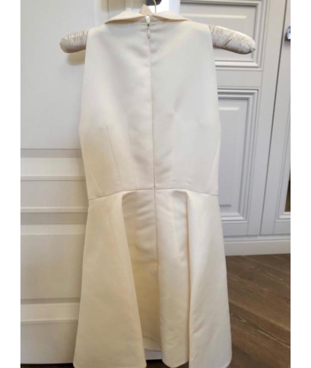 ESTER ABNER Белое шелковое коктейльное платье, фото 2