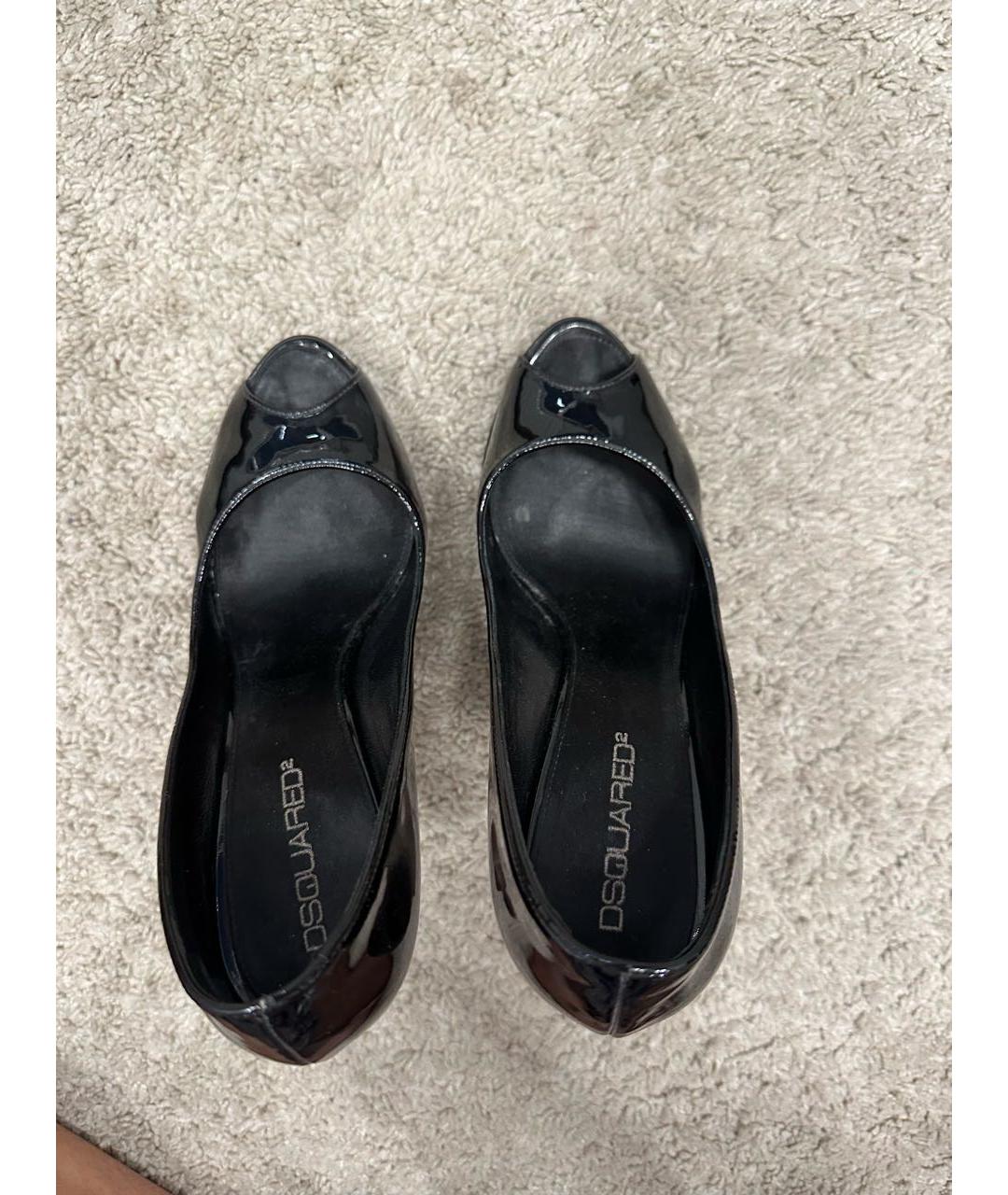 DSQUARED2 Черные кожаные туфли, фото 2