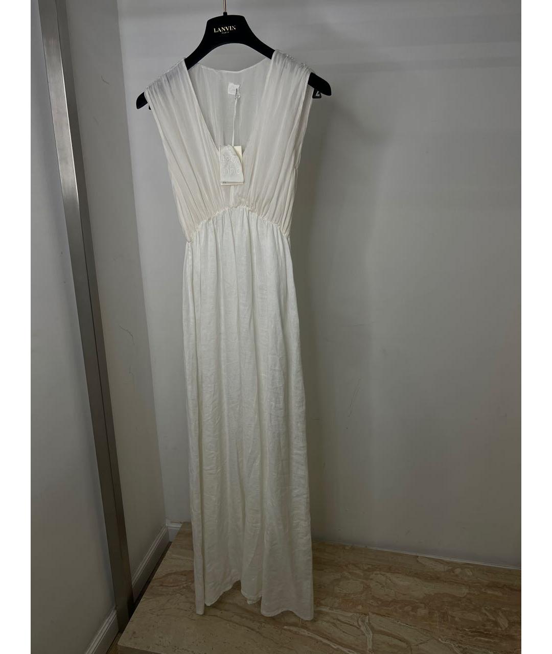 120%LINO Белое платье, фото 2