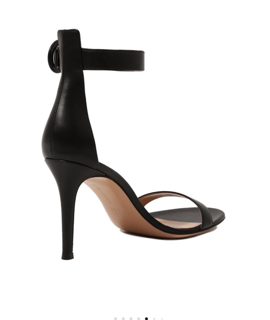 GIANVITO ROSSI Черные кожаные босоножки, фото 3