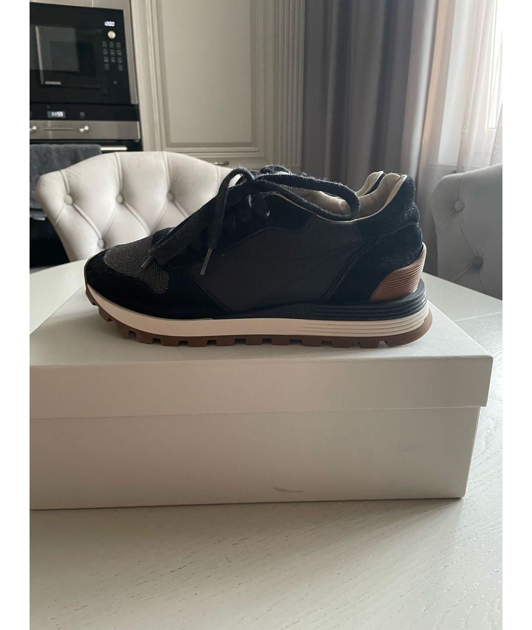 BRUNELLO CUCINELLI Черные кроссовки, фото 3