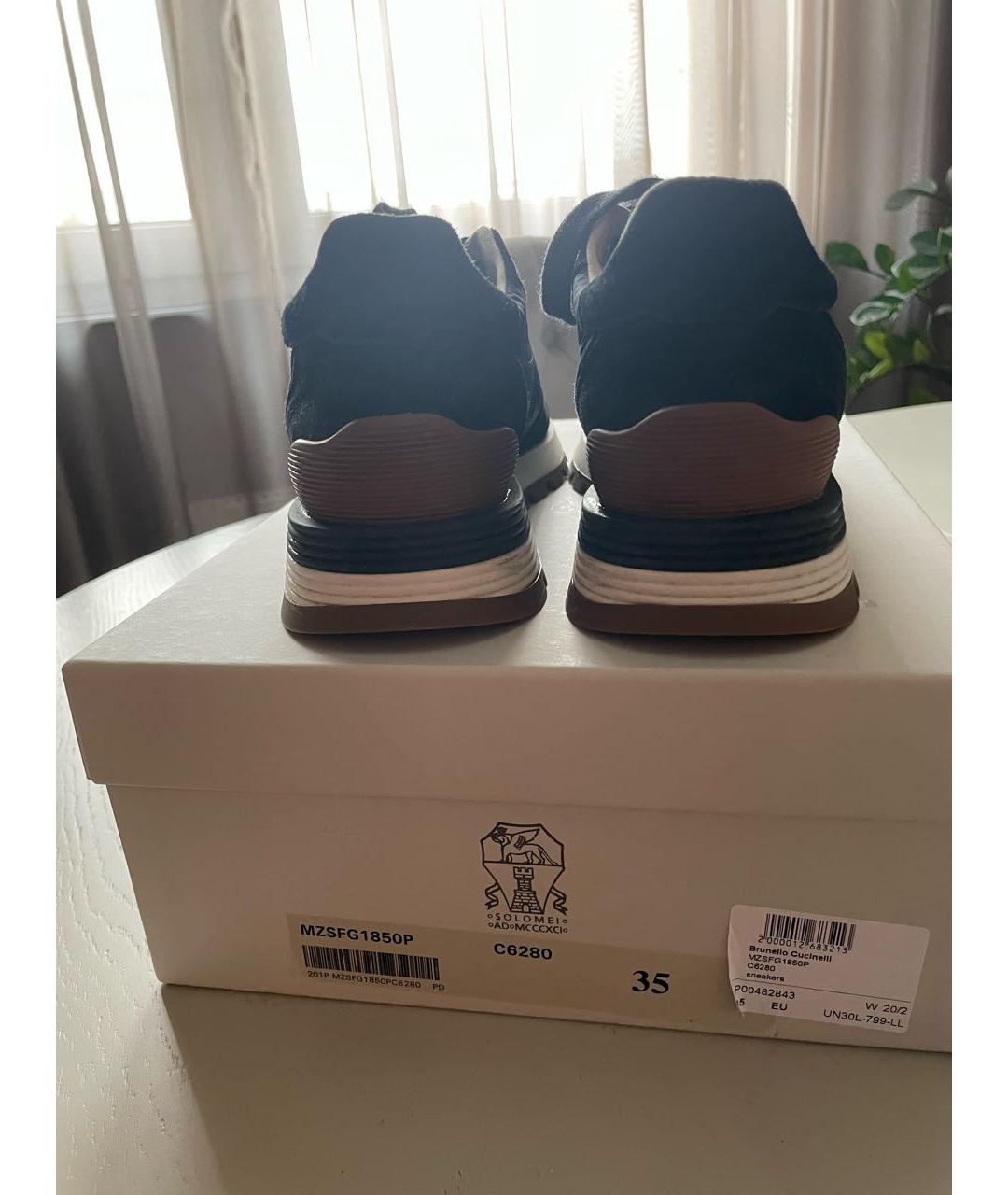 BRUNELLO CUCINELLI Черные кроссовки, фото 5