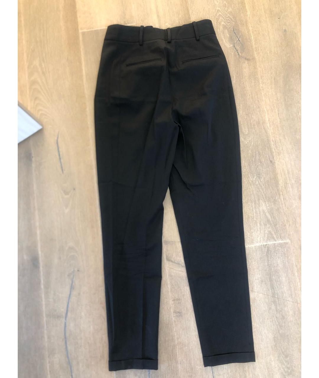SAINT LAURENT Черные хлопковые брюки узкие, фото 2