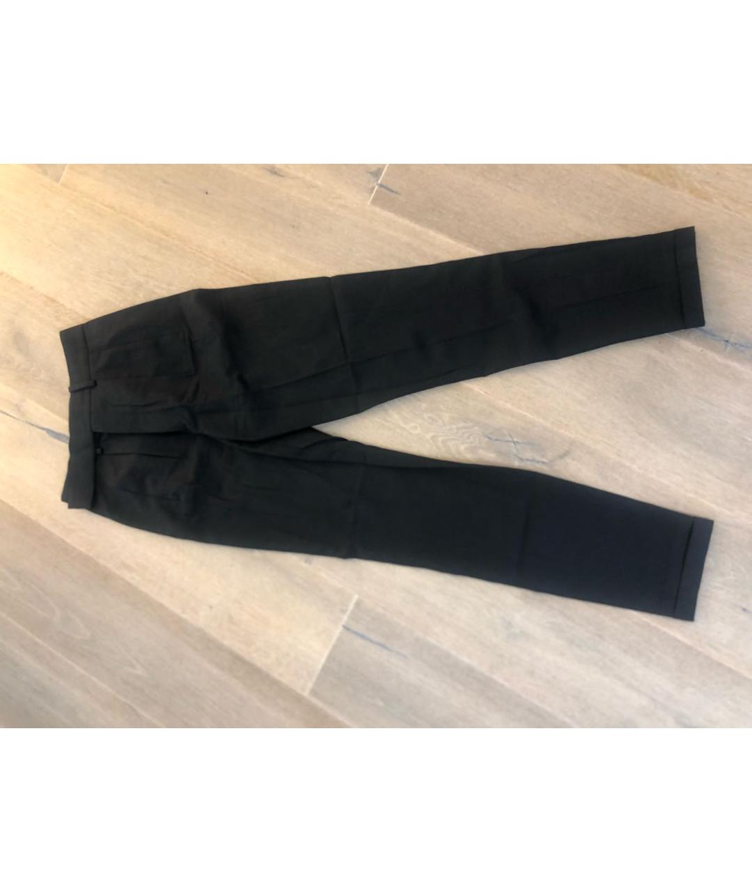SAINT LAURENT Черные хлопковые брюки узкие, фото 8