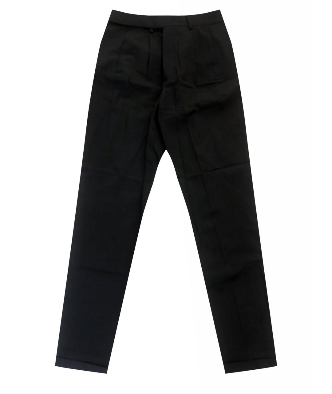 SAINT LAURENT Черные хлопковые брюки узкие, фото 1