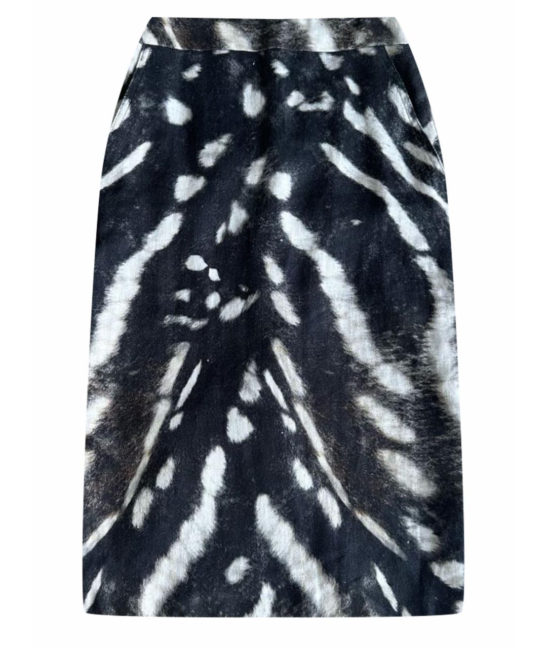 MAX MARA Мульти льняная юбка миди, фото 1