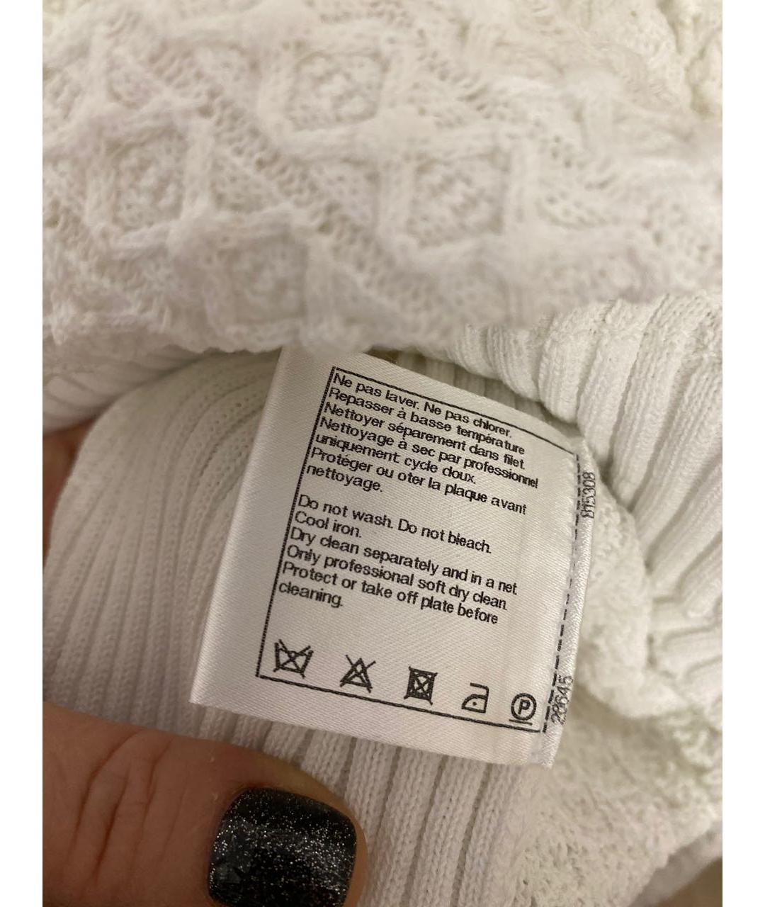 CHANEL PRE-OWNED Белый хлопковый джемпер / свитер, фото 6