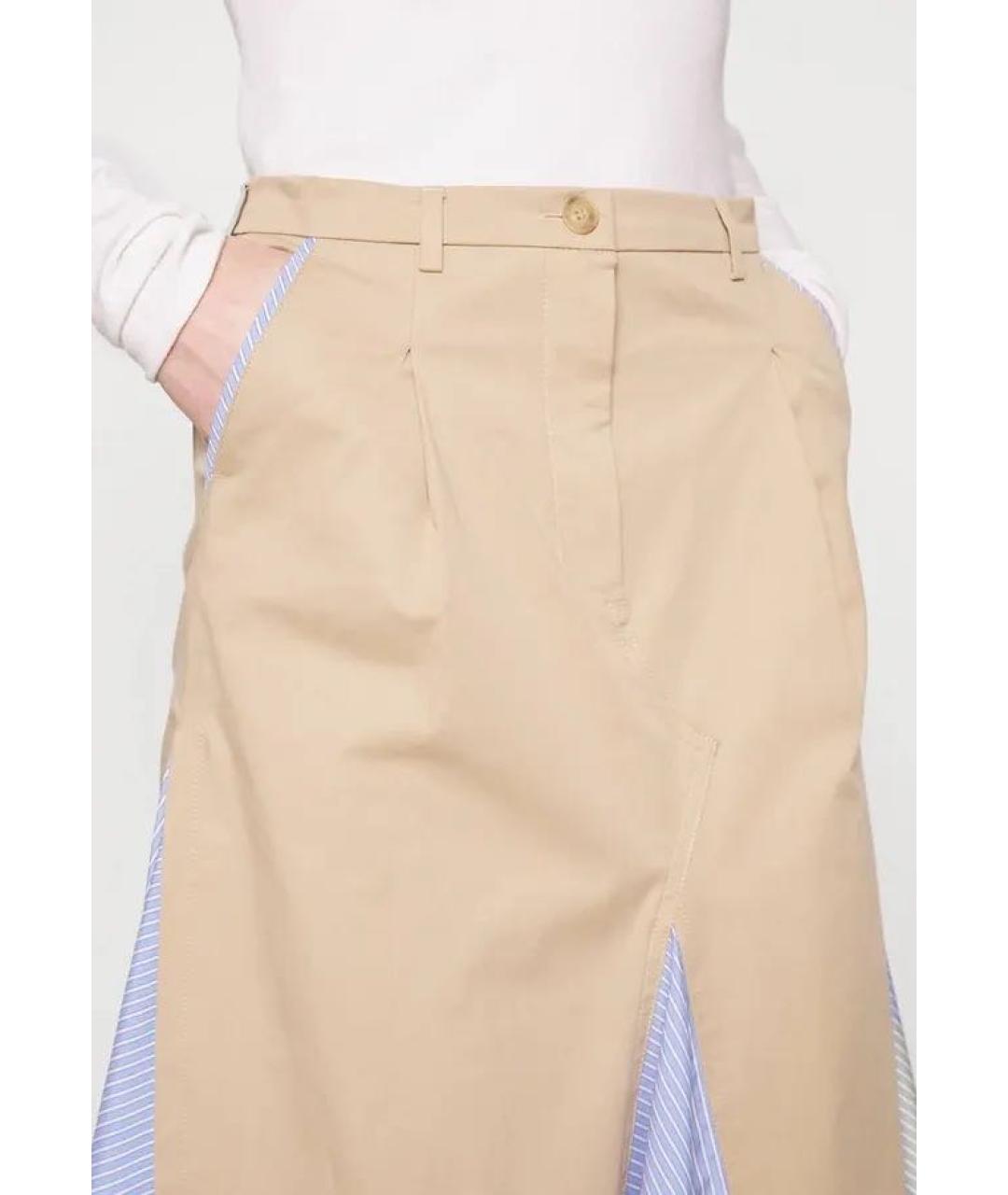 WEEKEND MAX MARA Бежевая юбка миди, фото 3