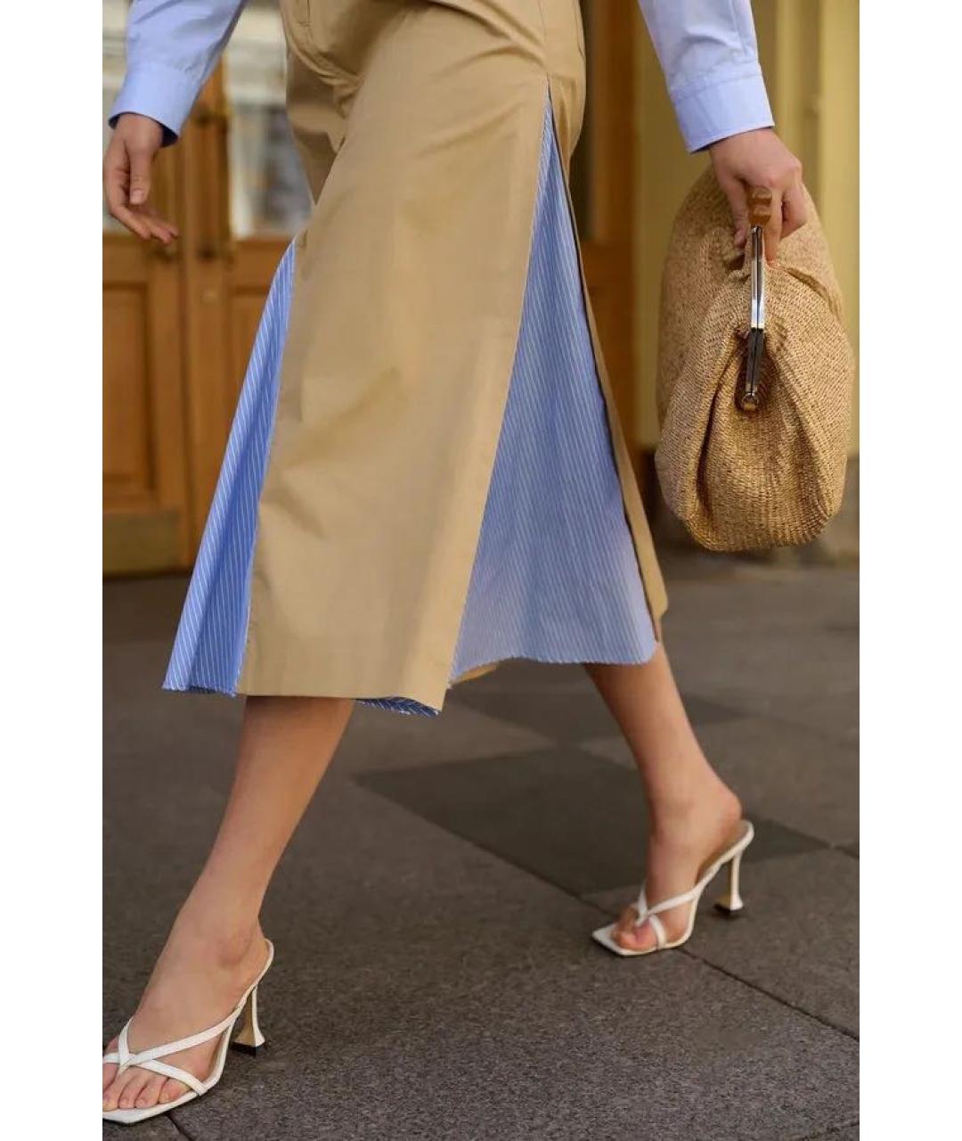 WEEKEND MAX MARA Бежевая юбка миди, фото 5