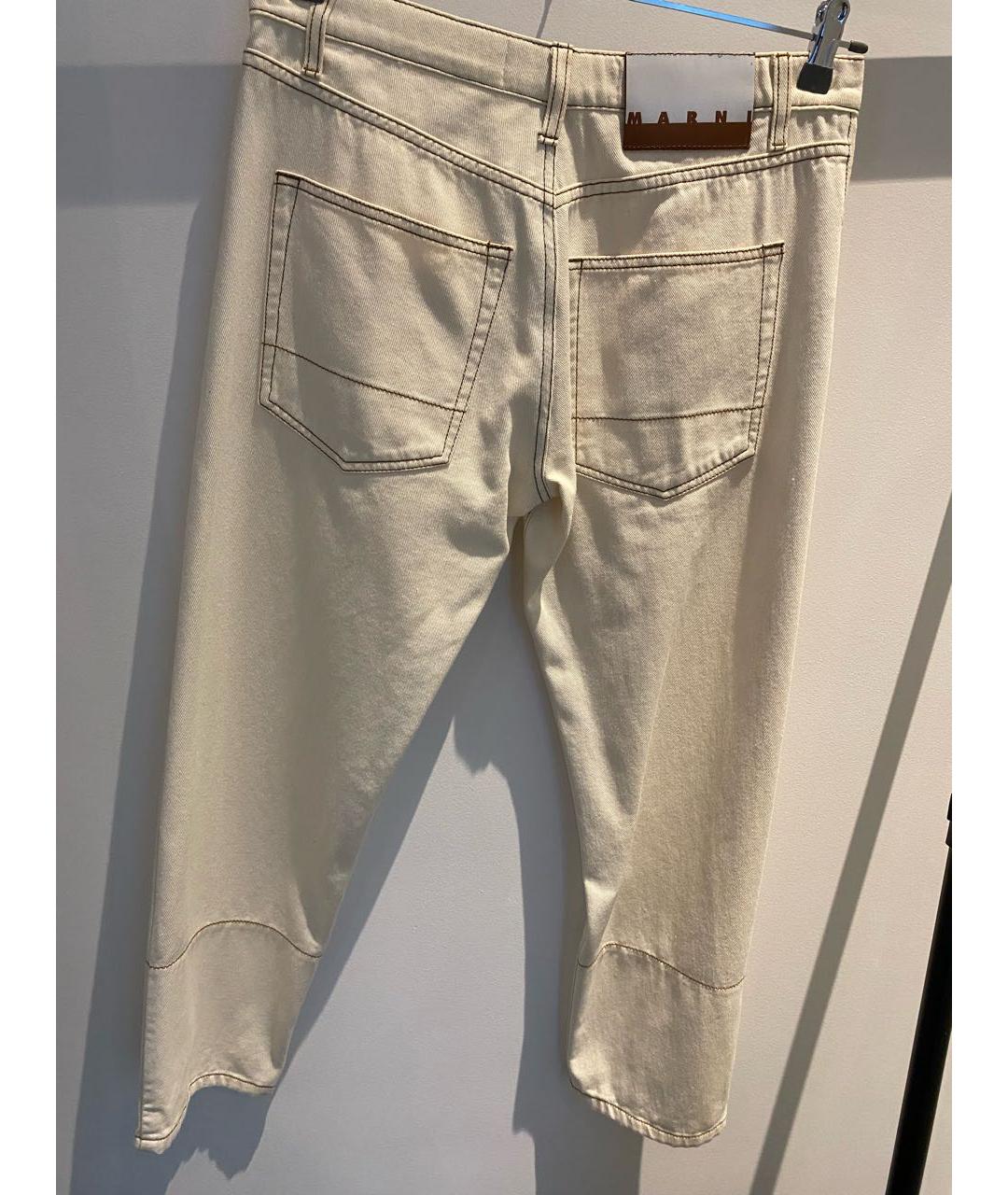 MARNI Бежевые прямые джинсы, фото 6