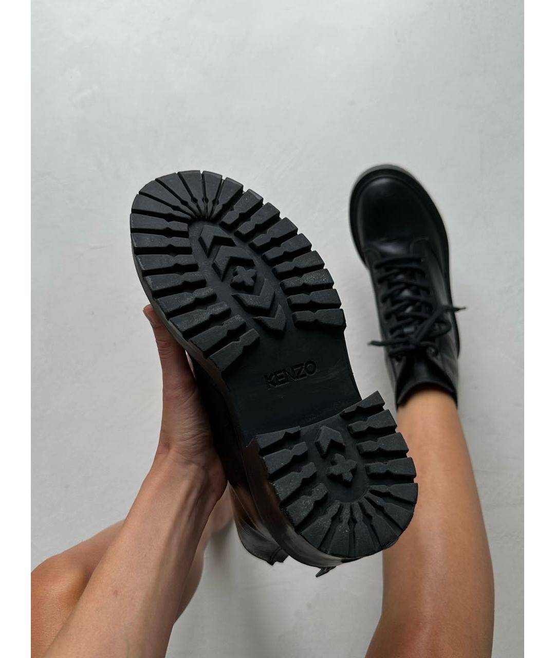 KENZO Черные кожаные ботинки, фото 8