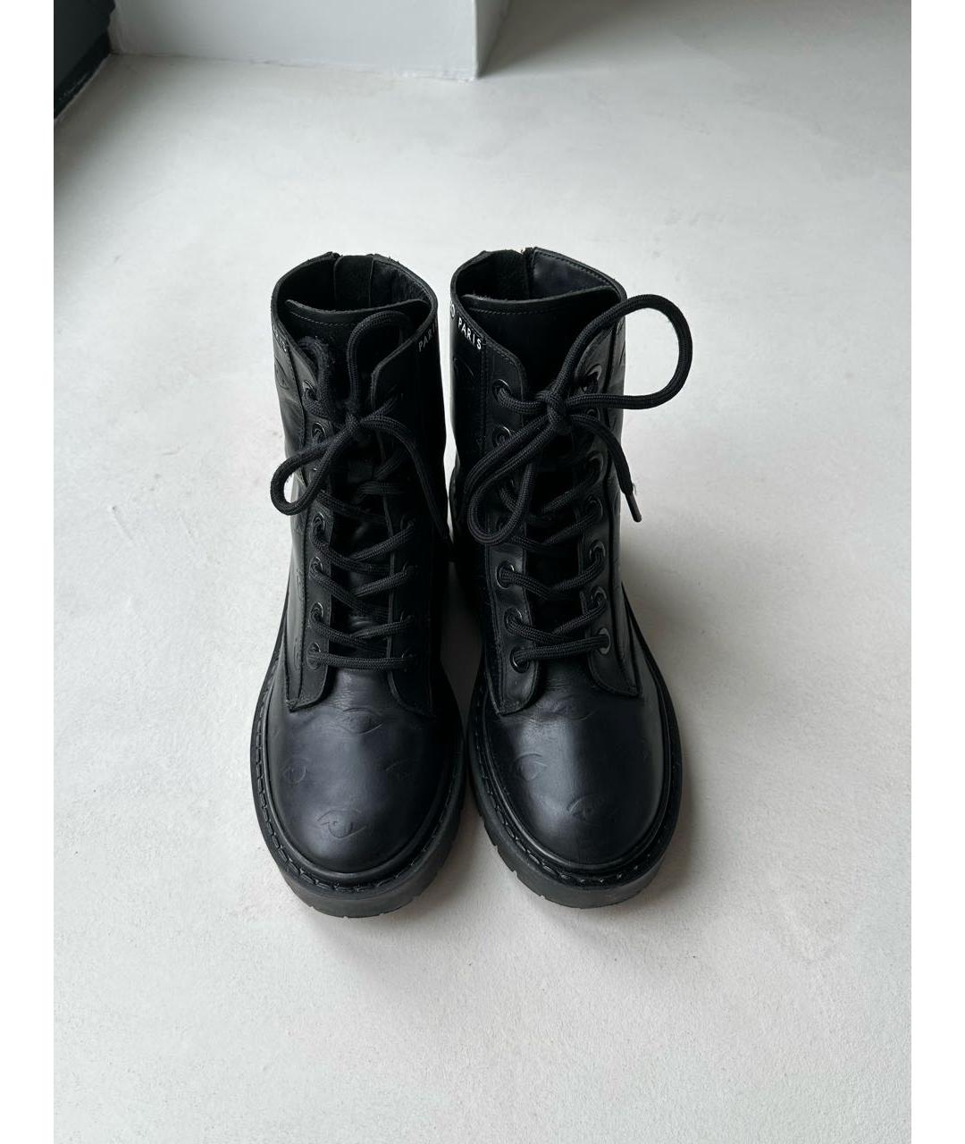 KENZO Черные кожаные ботинки, фото 2