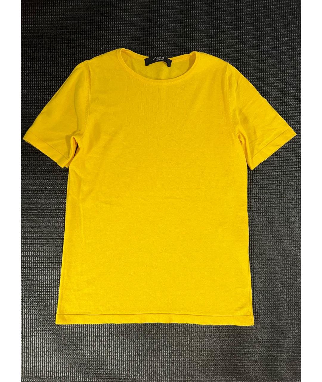 WEEKEND MAX MARA Желтая футболка, фото 5