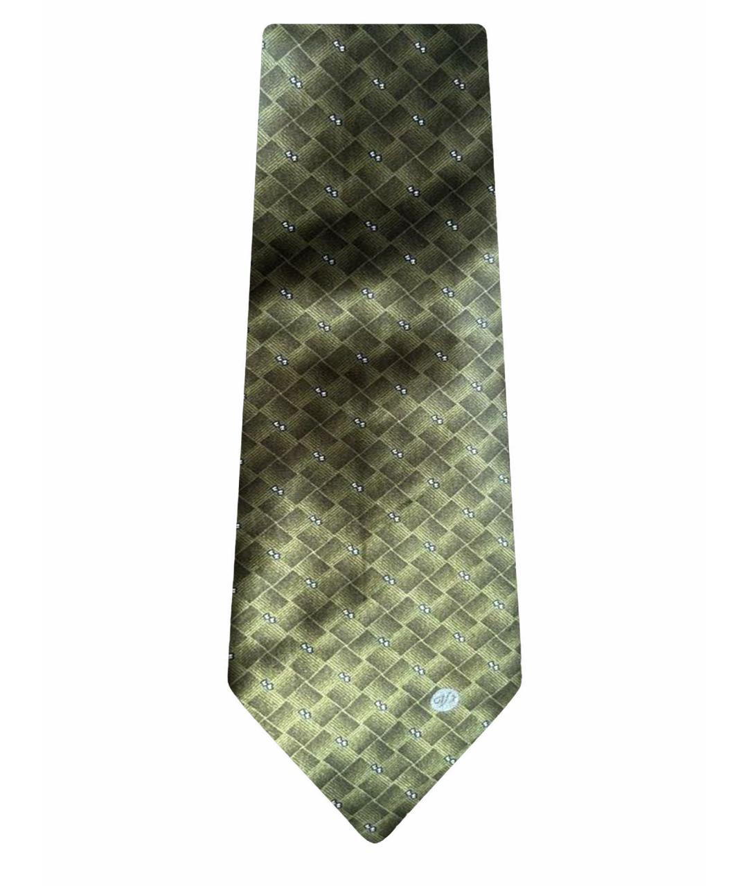 VERSACE Хаки шелковый галстук, фото 1