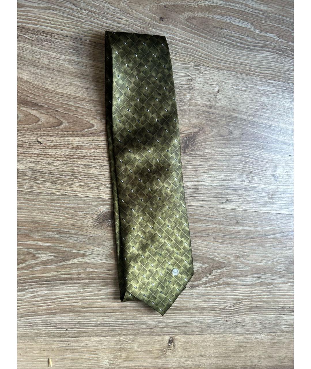 VERSACE Хаки шелковый галстук, фото 7