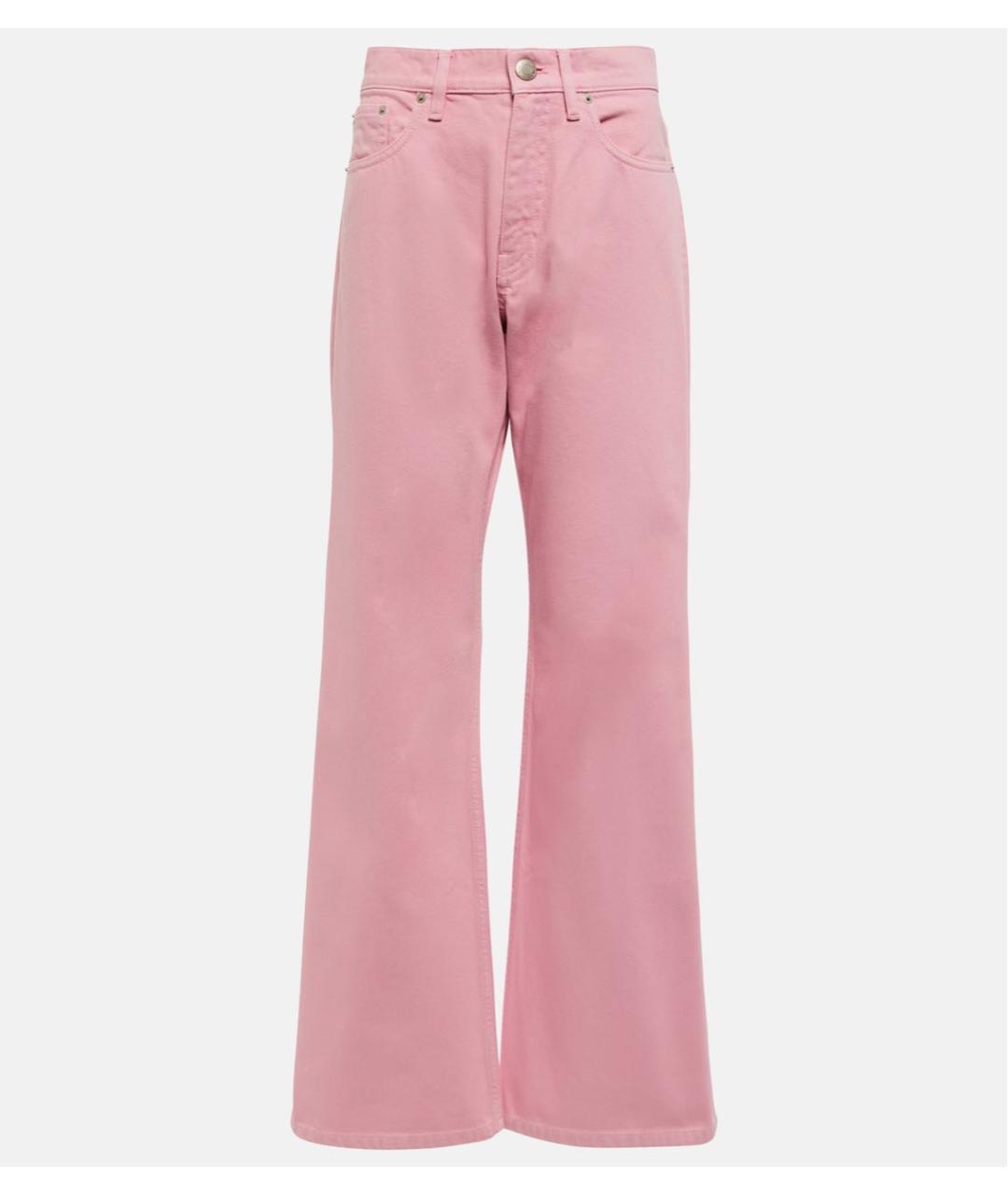 AMI ALEXANDRE MATTIUSSI Розовые хлопковые джинсы клеш, фото 7
