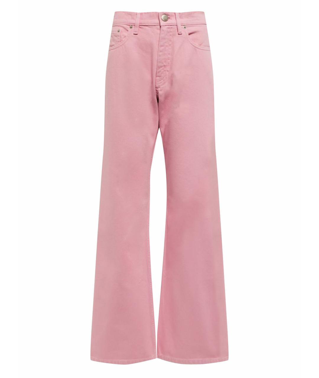 AMI ALEXANDRE MATTIUSSI Розовые хлопковые джинсы клеш, фото 1