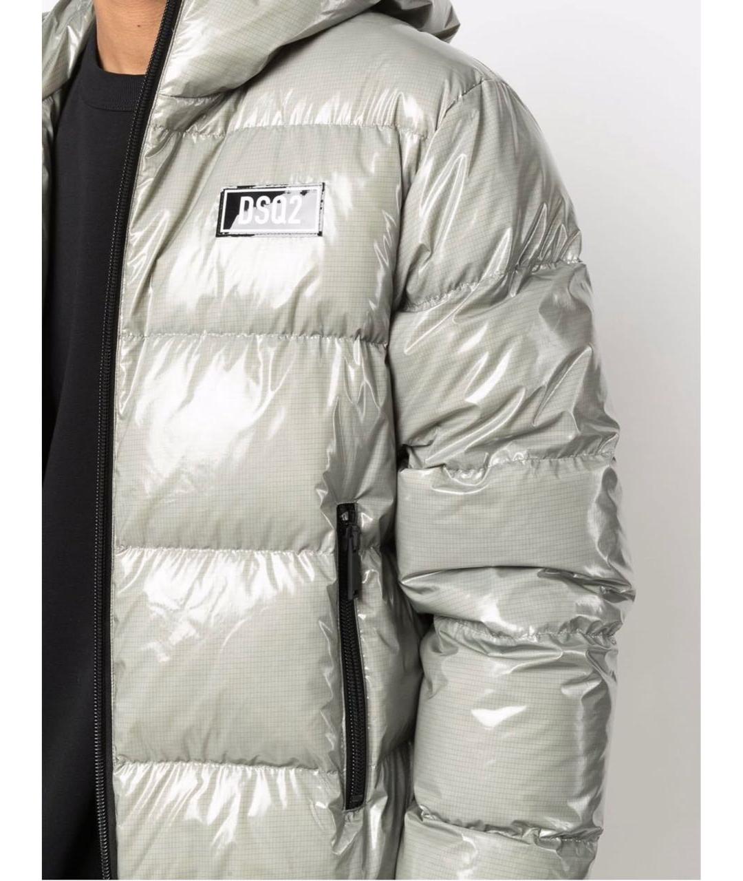 DSQUARED2 Зеленый полиамидовый пуховик, фото 5