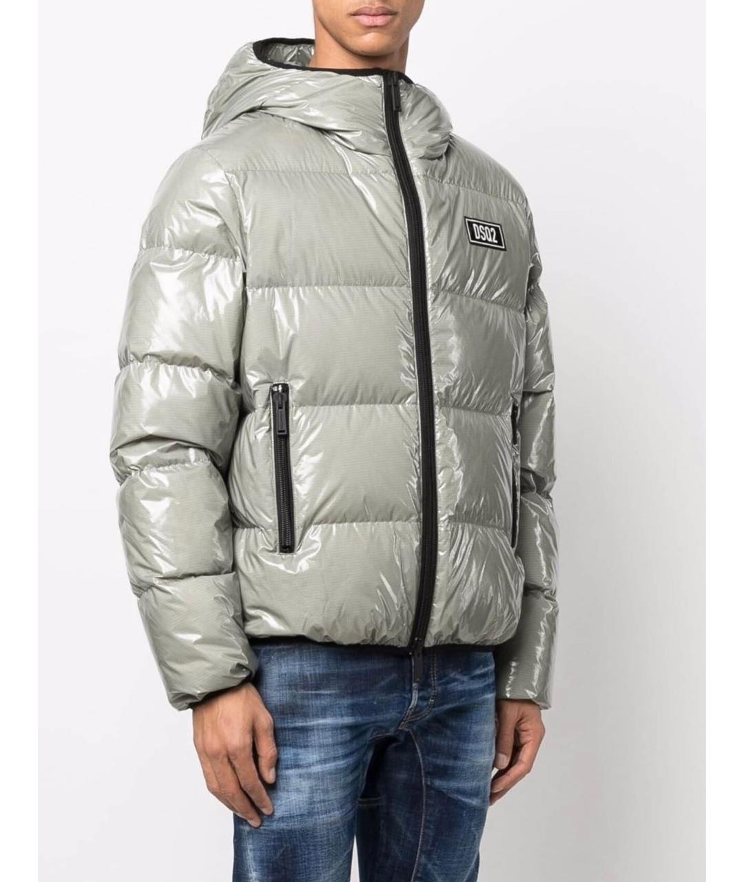 DSQUARED2 Зеленый полиамидовый пуховик, фото 4