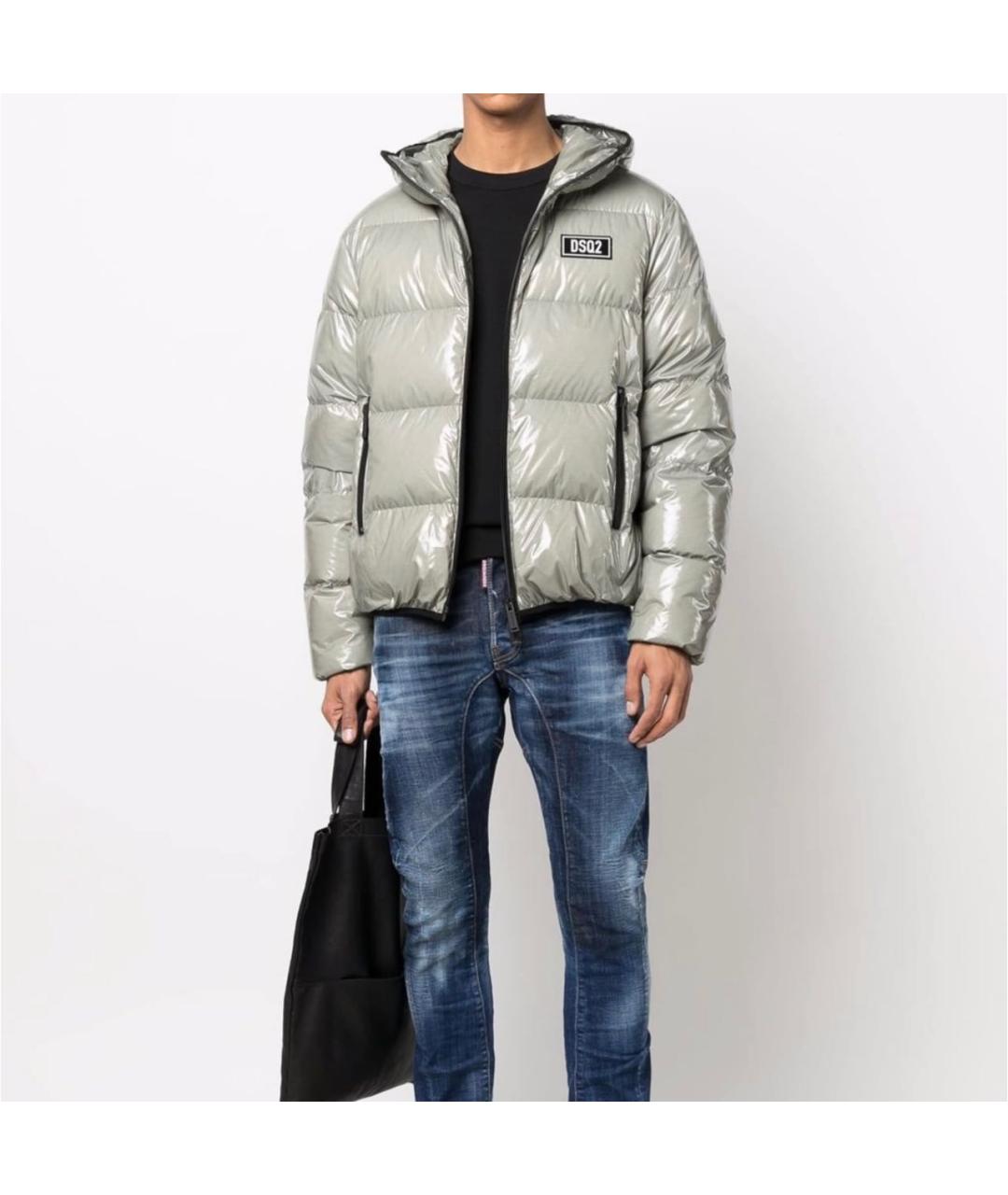 DSQUARED2 Зеленый полиамидовый пуховик, фото 3