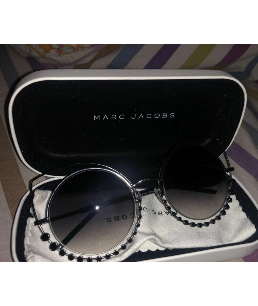 MARC JACOBS Черные металлические солнцезащитные очки, фото 3