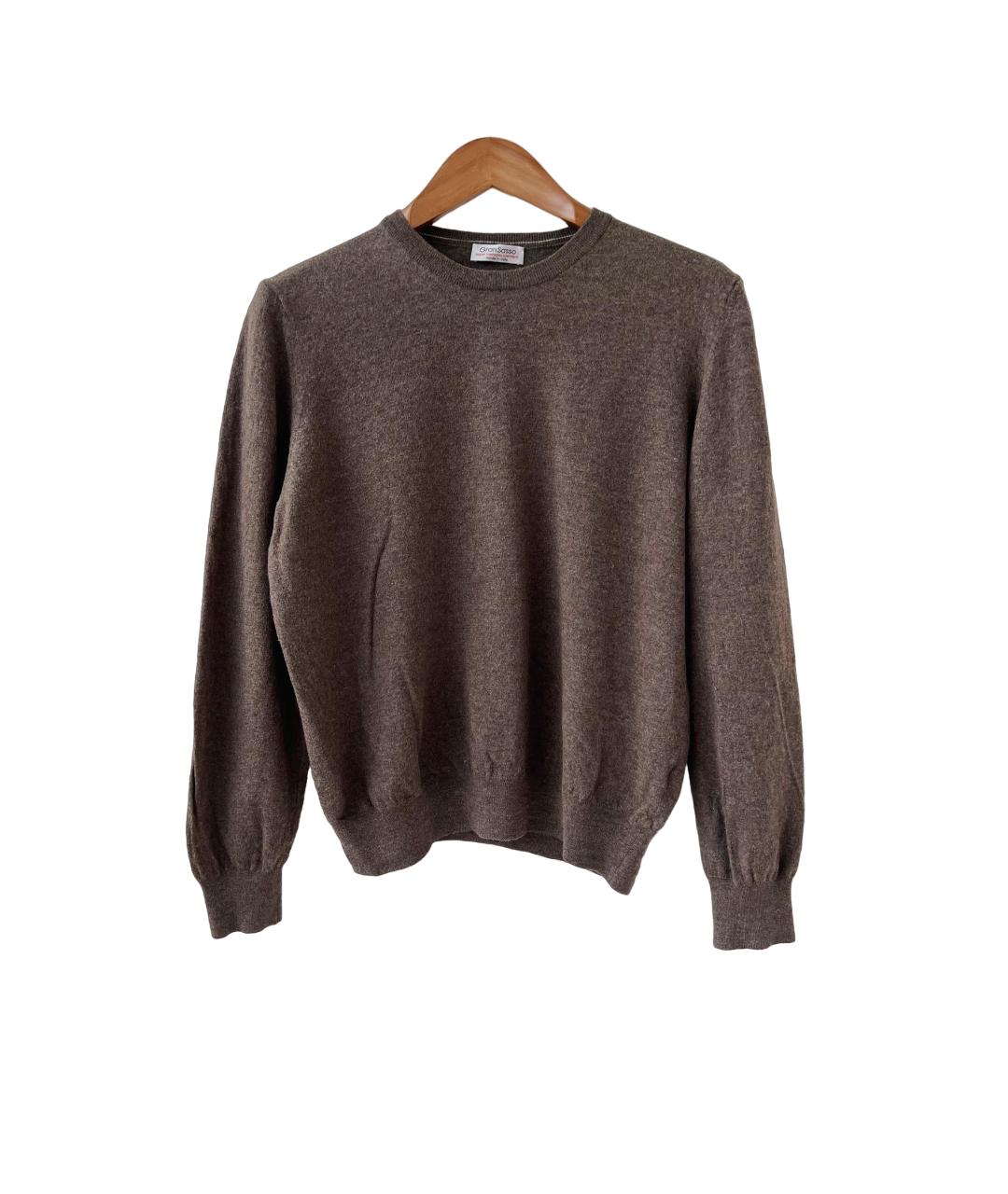 GRAN SASSO Коричневый шерстяной джемпер / свитер, фото 4