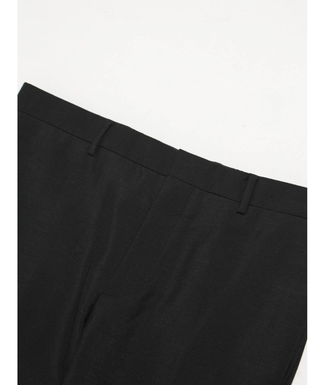 PRADA Черные шерстяные классические брюки, фото 4
