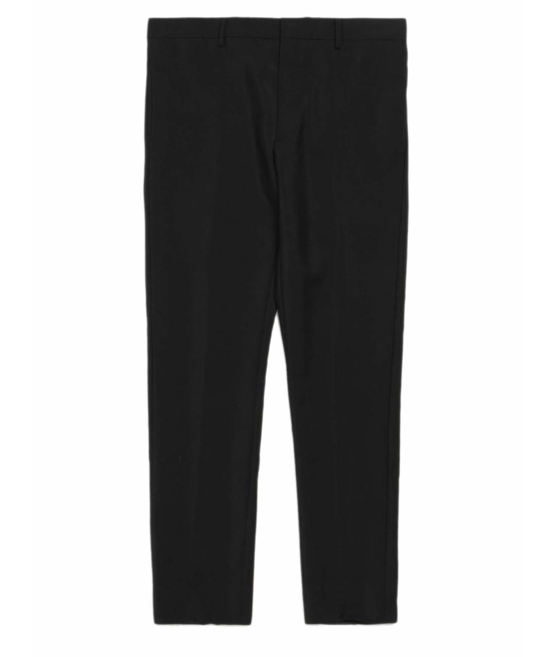 PRADA Черные шерстяные классические брюки, фото 1