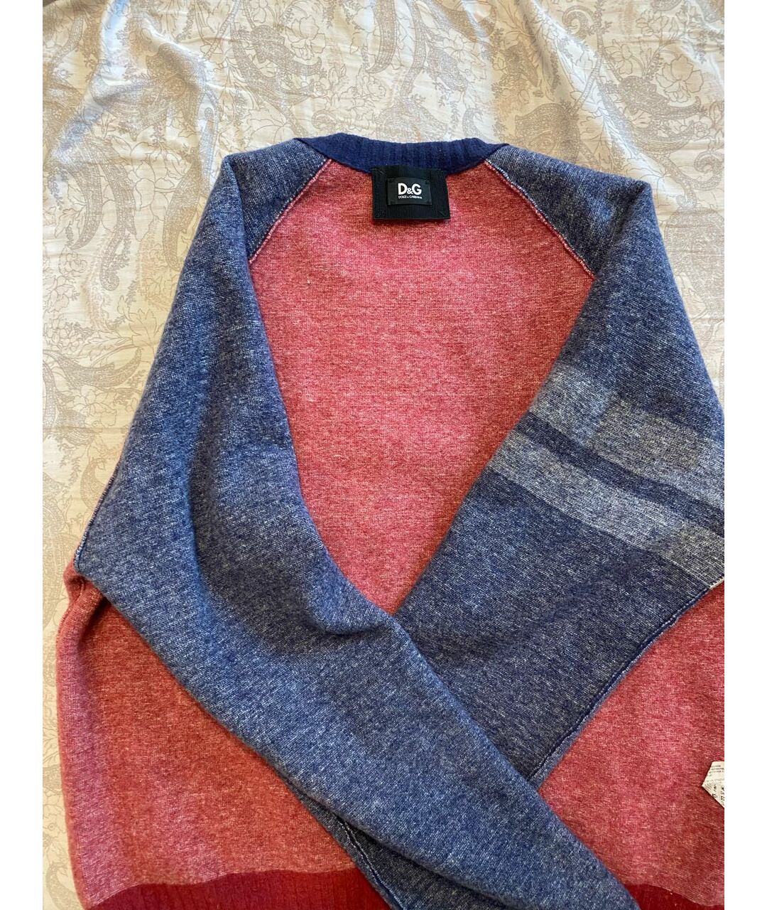 DOLCE&GABBANA Бордовый шерстяной джемпер / свитер, фото 3