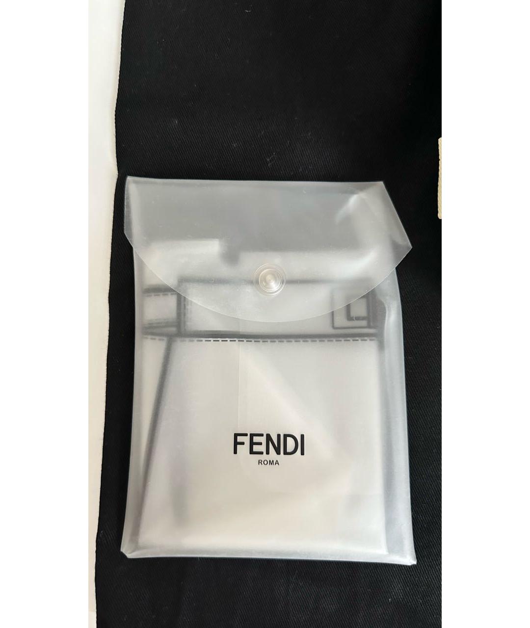 FENDI Черная кожаная сумка через плечо, фото 5