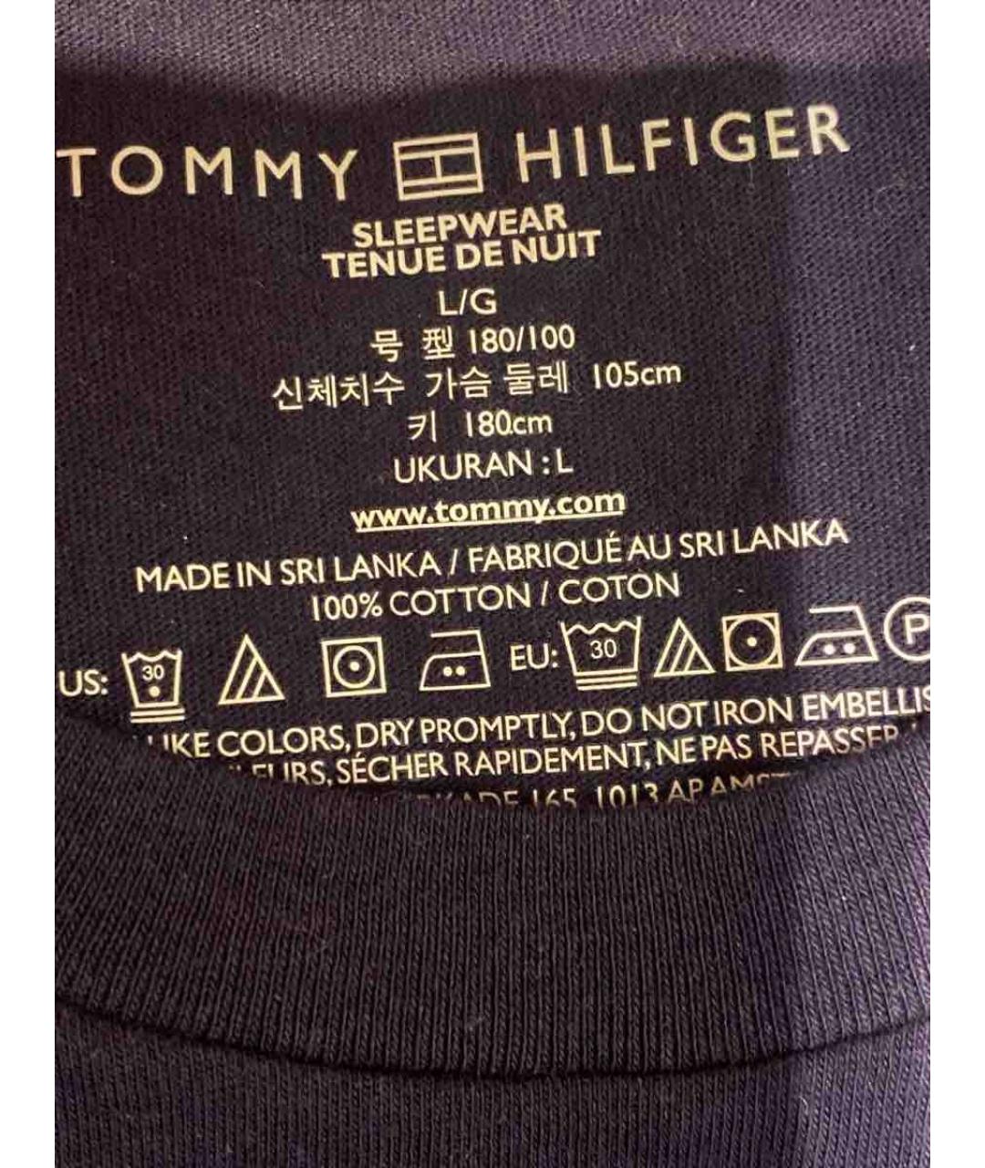 TOMMY HILFIGER Синяя хлопковая футболка, фото 4