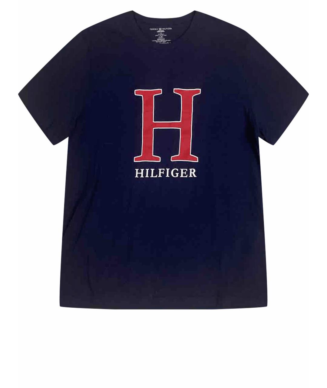 TOMMY HILFIGER Синяя хлопковая футболка, фото 1