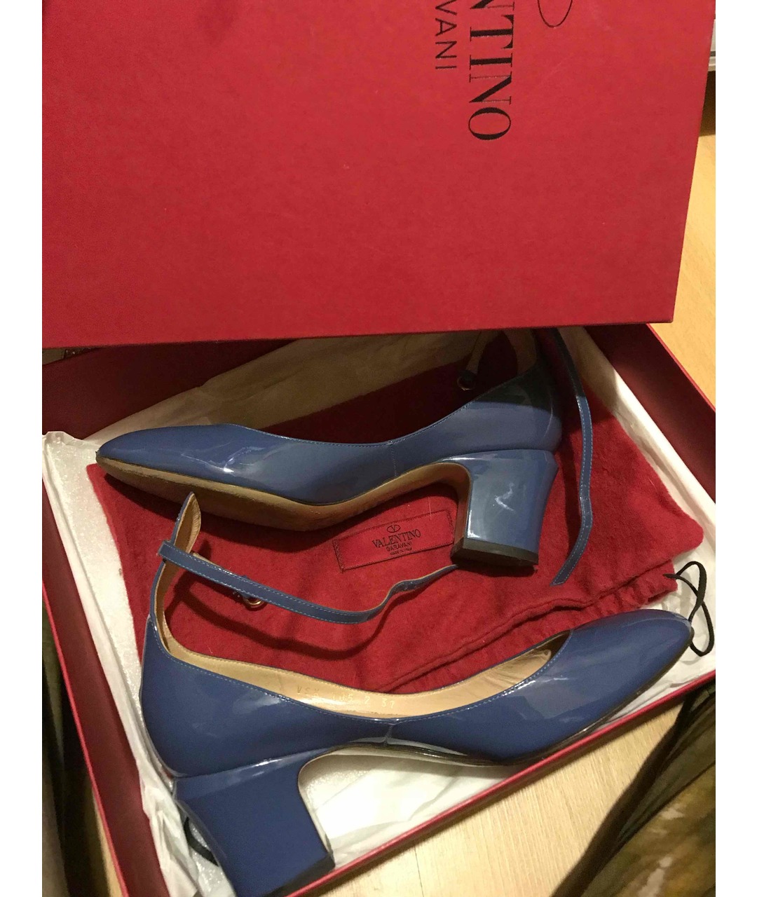 VALENTINO Голубые туфли из лакированной кожи, фото 2