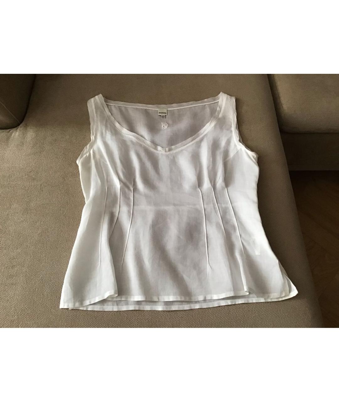GIANFRANCO FERRE Белая шелковая блузы, фото 9