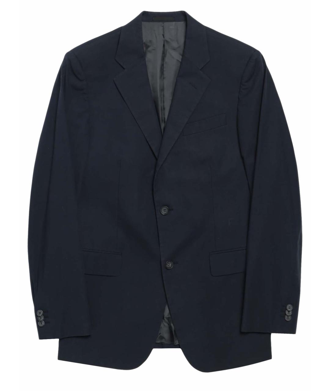 PRADA Темно-синий хлопко-эластановый пиджак, фото 1