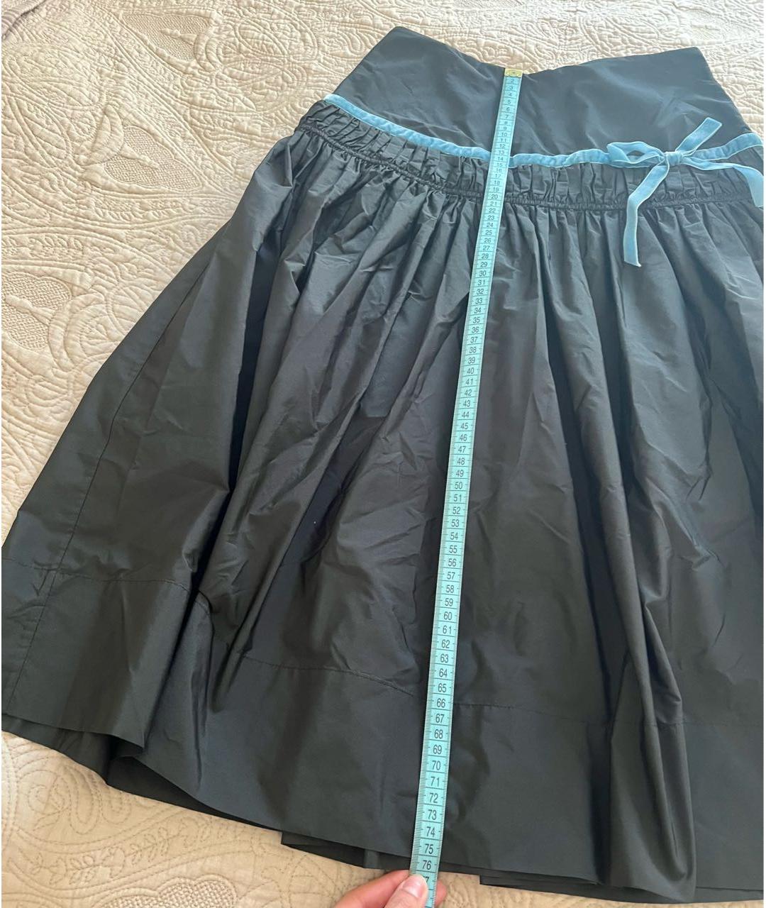 MOLLY GODDARD Черная полиэстеровая юбка миди, фото 7