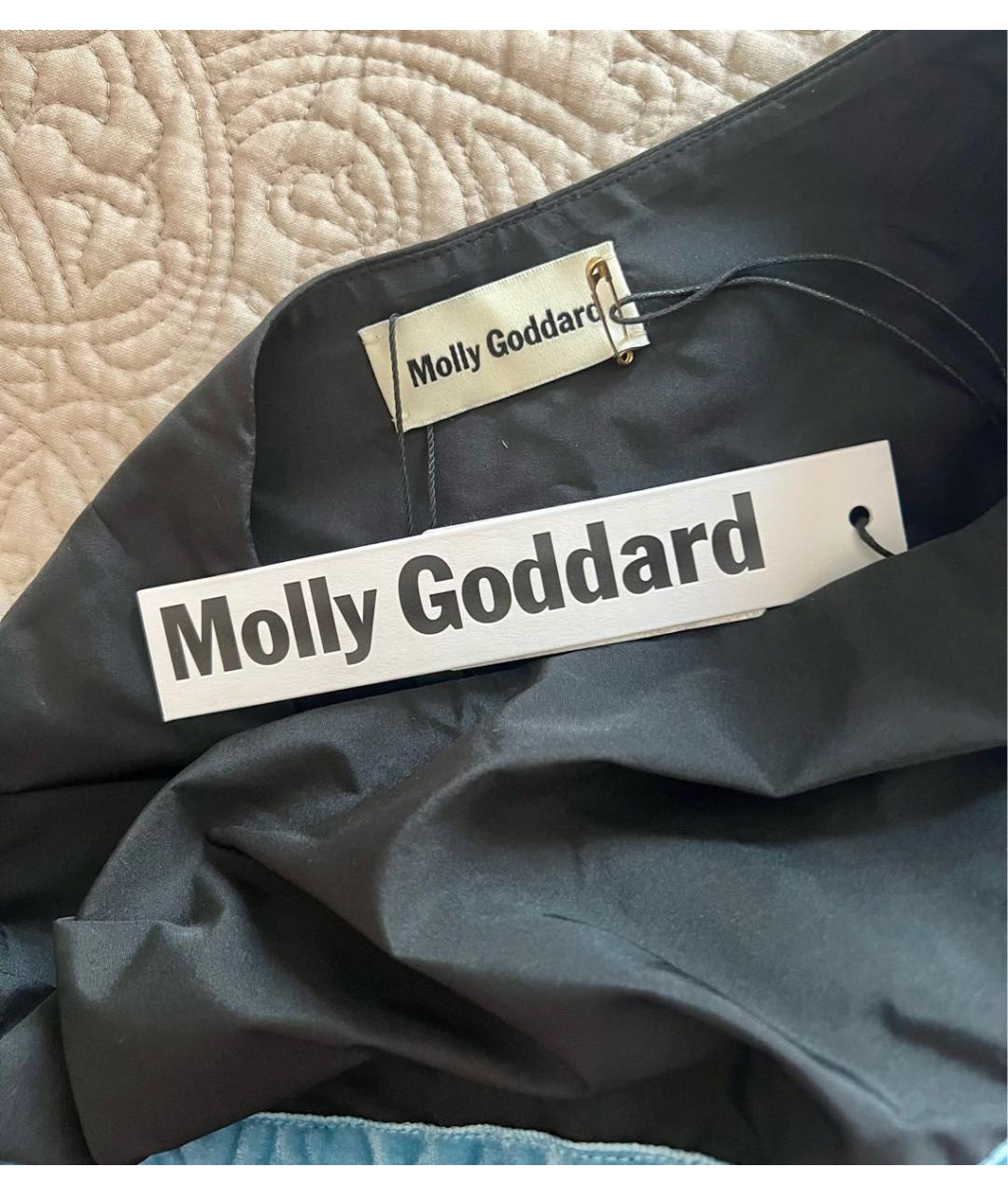 MOLLY GODDARD Черная полиэстеровая юбка миди, фото 5
