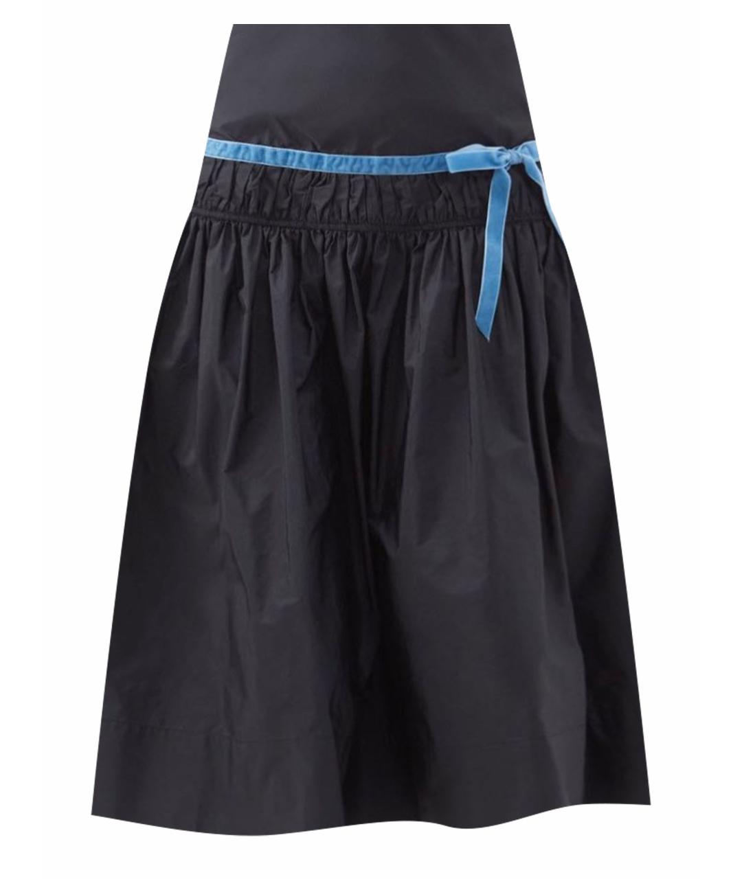 MOLLY GODDARD Черная полиэстеровая юбка миди, фото 1